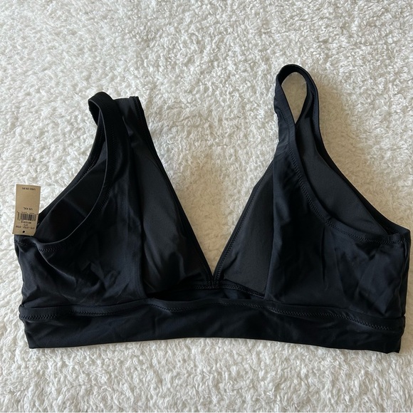 Aerie Triangle Bikini Top Black XXL NWT - Picture 3 of 4